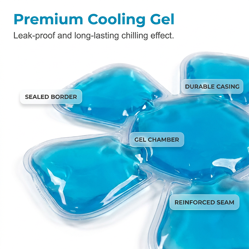 📢🧢 PROMO FLASH 50% ! Coussin Gel Rafraîchissant Réutilisable pour Casquette – 6 Pétales Flexibles, Gel Non Toxique, Diamètre 18cm, Idéal Randonnée & Travaux Extérieurs ❄️