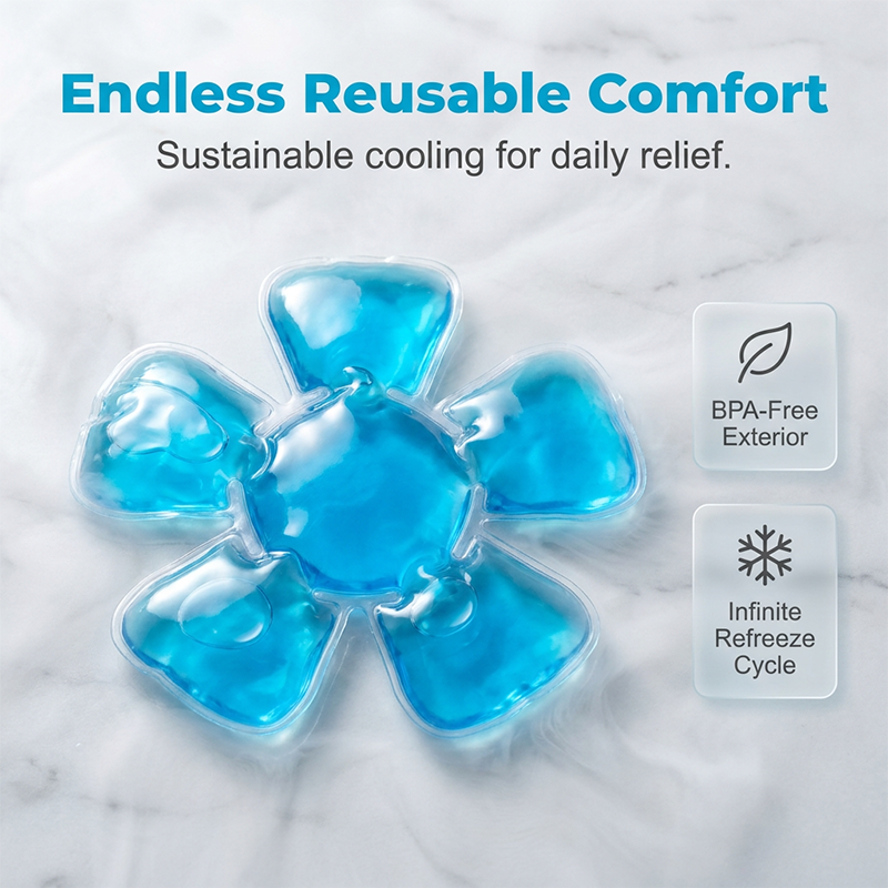 📢🧢 PROMO FLASH 50% ! Coussin Gel Rafraîchissant Réutilisable pour Casquette – 6 Pétales Flexibles, Gel Non Toxique, Diamètre 18cm, Idéal Randonnée & Travaux Extérieurs ❄️