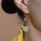 🔥✨ PROMO FLASH -50% ! ✨ Boucles d'oreilles suspendues papillon en zircon - Design exclusif & ultra-brillant 🦋