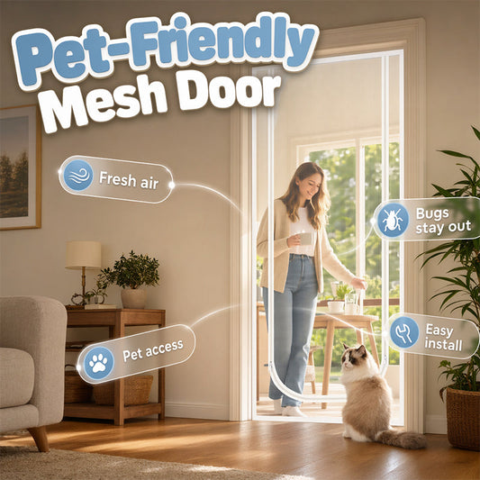🐶🐱 Moustiquaire de Porte en Maille – Rideau de Porte Adapté aux Animaux