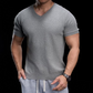 👕☀️ PROMO FLASH 50% ! T-Shirt en Maille Col V Respirant Homme – Léger, Coupe Décontractée, 4 Coloris, Tailles M-XL, Idéal Sport & Quotidien ✨
