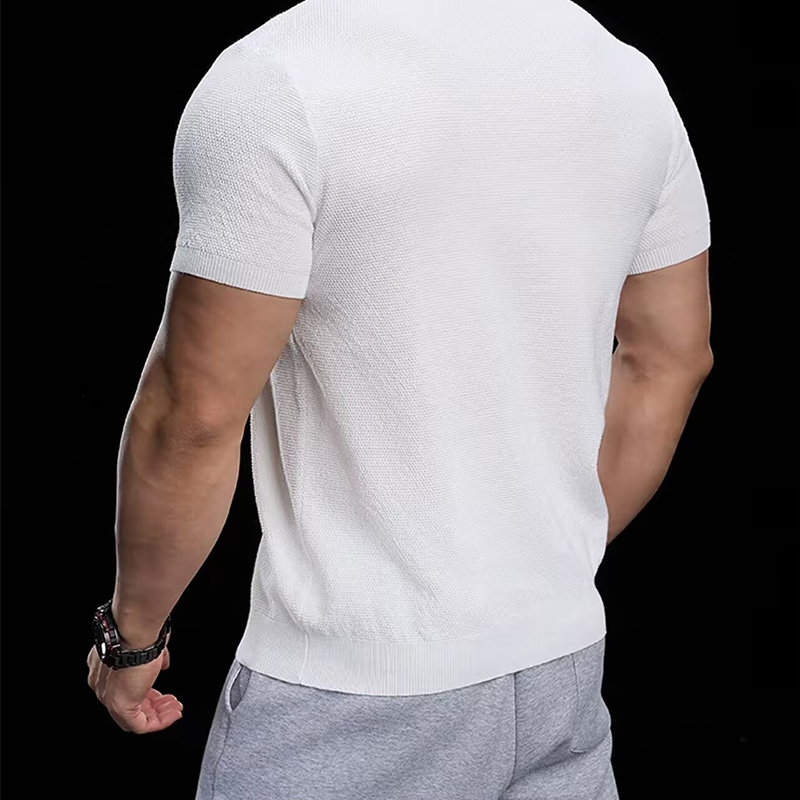 👕☀️ PROMO FLASH 50% ! T-Shirt en Maille Col V Respirant Homme – Léger, Coupe Décontractée, 4 Coloris, Tailles M-XL, Idéal Sport & Quotidien ✨