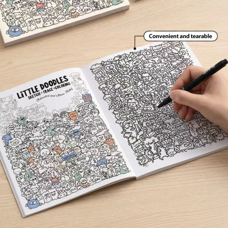 📢📢50% DE RÉDUCTION !! ⏰Livre de Coloriage Art Doodle Créatif