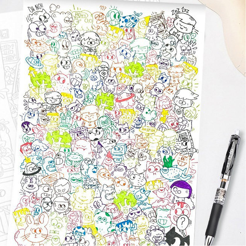📢📢50% DE RÉDUCTION !! ⏰Livre de Coloriage Art Doodle Créatif