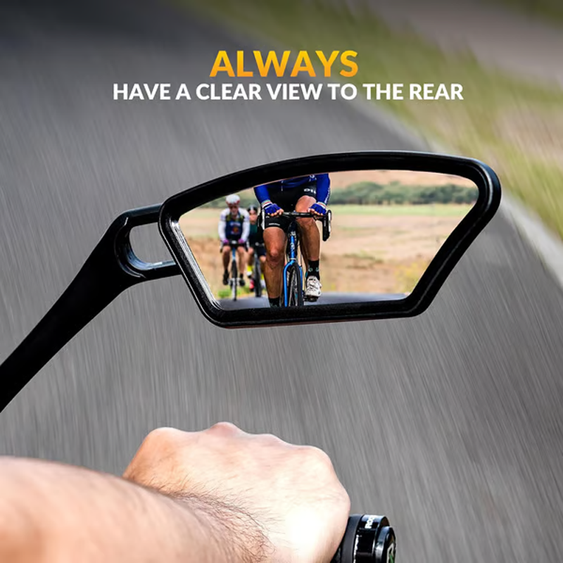 🛡️🚲 PROMO FLASH -50% ! Rétroviseur Grand Angle pour Vélo – Verre Incassable, Support Anti-Vibrations, Rotation 360°, Compatible Guidons 16-31,8mm, Idéal Vélo & Moto