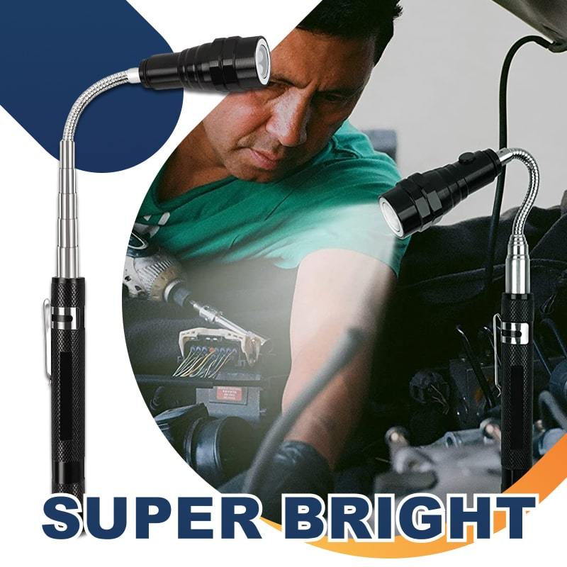 🔦 PROMO LIMITÉE -50% ! Lampe Torche Télescopique Magnétique Multifonction – Col de Cygne 360°, Extensible 16,7 à 56,2 cm, LED Ultra-Brillante, 4 Coloris 🔧