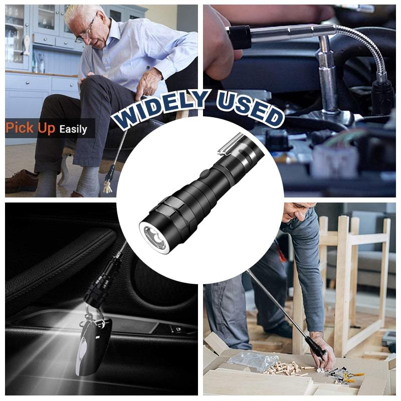 🔦 PROMO LIMITÉE -50% ! Lampe Torche Télescopique Magnétique Multifonction – Col de Cygne 360°, Extensible 16,7 à 56,2 cm, LED Ultra-Brillante, 4 Coloris 🔧