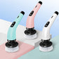 ⚡🛁 Brosse électrique télescopique sans fil – 8 embouts, autonomie longue, atteint plafonds et recoins, pour briller partout 🏡✨