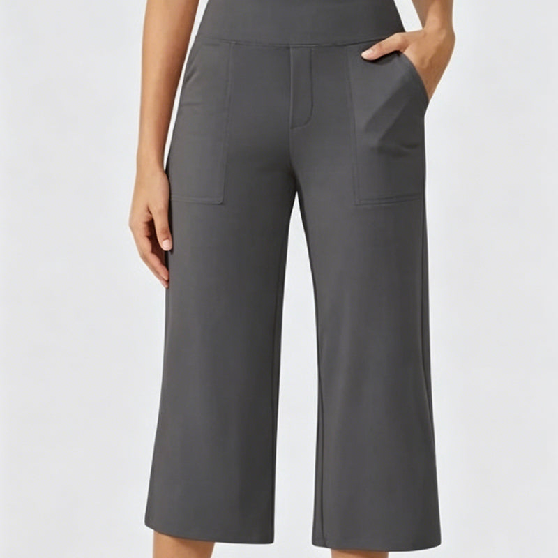👖 PROMO LIMITÉE 50% DE RÉDUCTION ! ✨ Pantalon Court Large Décontracté Femme – Poches Latérales, Respirant, Polyvalent 🌿