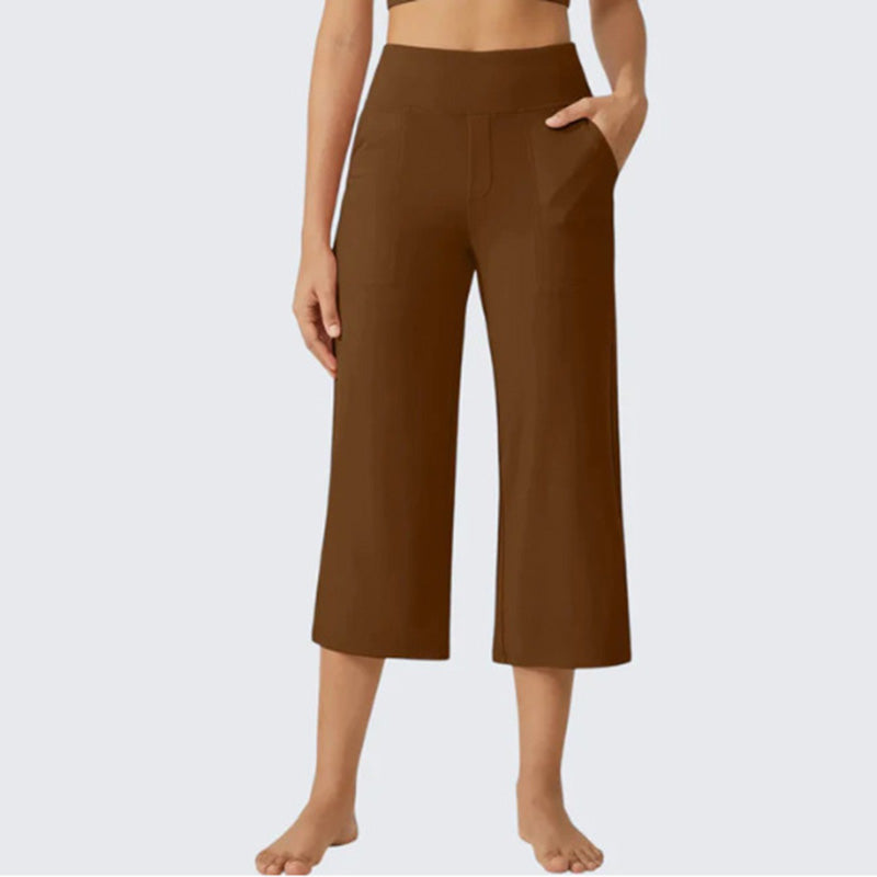 👖 PROMO LIMITÉE 50% DE RÉDUCTION ! ✨ Pantalon Court Large Décontracté Femme – Poches Latérales, Respirant, Polyvalent 🌿