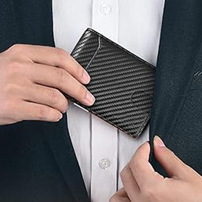 📢💳 PROMO FLASH 50% ! Portefeuille Minimaliste Homme avec Blocage RFID – Cuir Carbone, 11 Emplacements, Clip Acier Inox, Ultra-Slim, Idéal Voyage & Quotidien ✨