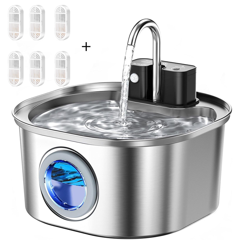 🐾 Soldes 2026 — Plus de 10 000 vendus!💧 Fontaine Eau Inox Chat & Chien – Filtration Intégrée & Silencieuse 🐱
