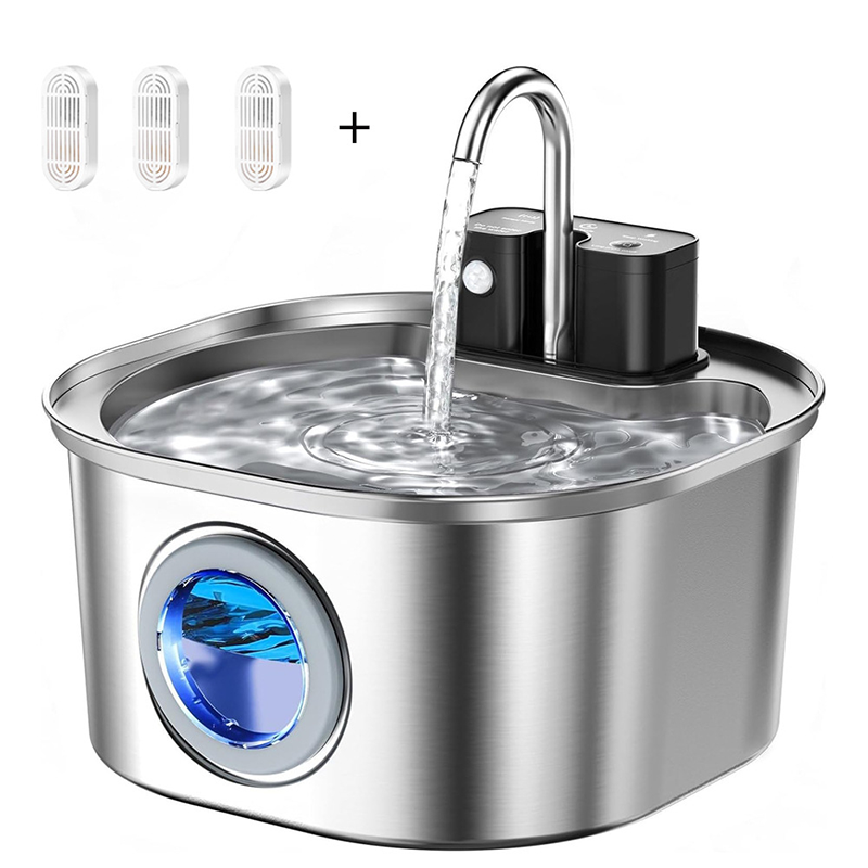 🐾 Soldes 2026 — Plus de 10 000 vendus!💧 Fontaine Eau Inox Chat & Chien – Filtration Intégrée & Silencieuse 🐱