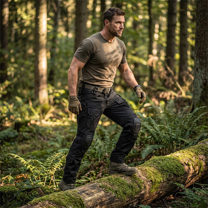 👖 OFFRE LIMITÉE –50% ! ✨ Pantalon Cargo Tactique Homme avec Genouillères – Genouillères Amovibles, Multi-Poches & Genoux Articulés – Protection et Mobilité sur Tous les Terrains 🛡️💪