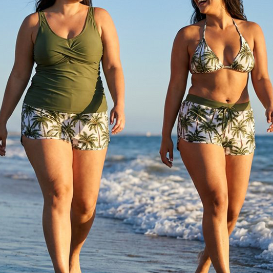 🌸🦋50%✨Ensemble tankini élégant – Coupe flatteuse, imprimé tendance.