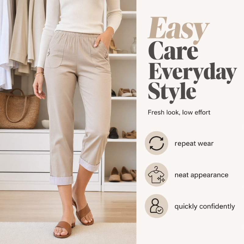👖 Pantalon femme coupe slim raccourcie – Style casual chic, longueur cheville, silhouette flatteuse ✨🌸