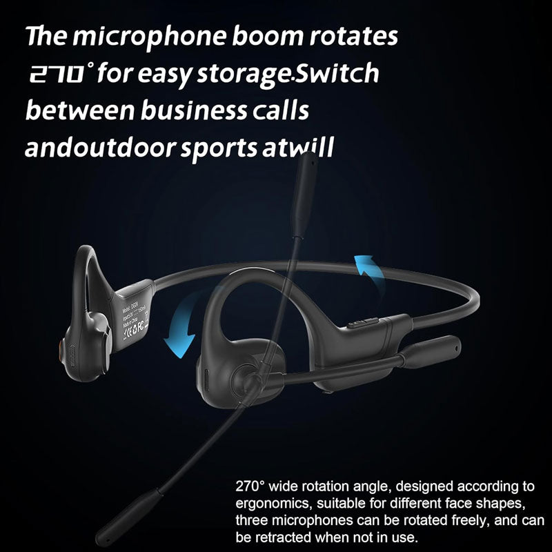 🎧🛒 -50% ! 🔊Casque Open-Ear Léger – Bluetooth 5.3, Micro Dual-DSP & Autonomie 11h.