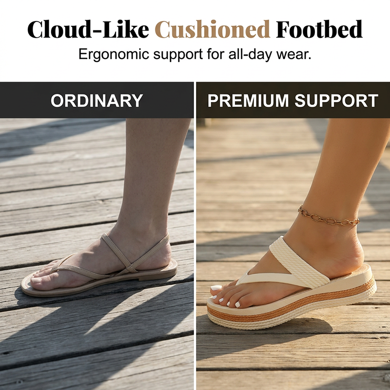 👡 50% OFF NOW! 🌸 Premium Platform Flip-Flops | Chic Woven Strap Summer Sandals | Thick Sole & Cushioned Footbed Beach Footwear