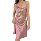 🎉 OFFRE LIMITÉE –50% ! 🌙 Robe Nuisette Sans Manches Femme – Texture Soyeuse & Bretelles Spaghetti Réglables 🌸