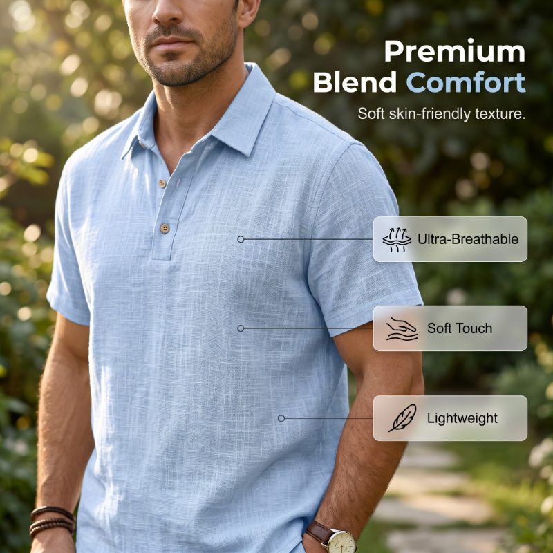 👔 PROMO EXCEPTIONNELLE 50% DE RÉDUCTION ! ☀️ Ensemble Lin Homme Été – Chemise Ample & Short Cargo – Respirant & Élégant – Parfait pour les Journées Chaudes et les Sorties Décontractées 🌊✨🩳