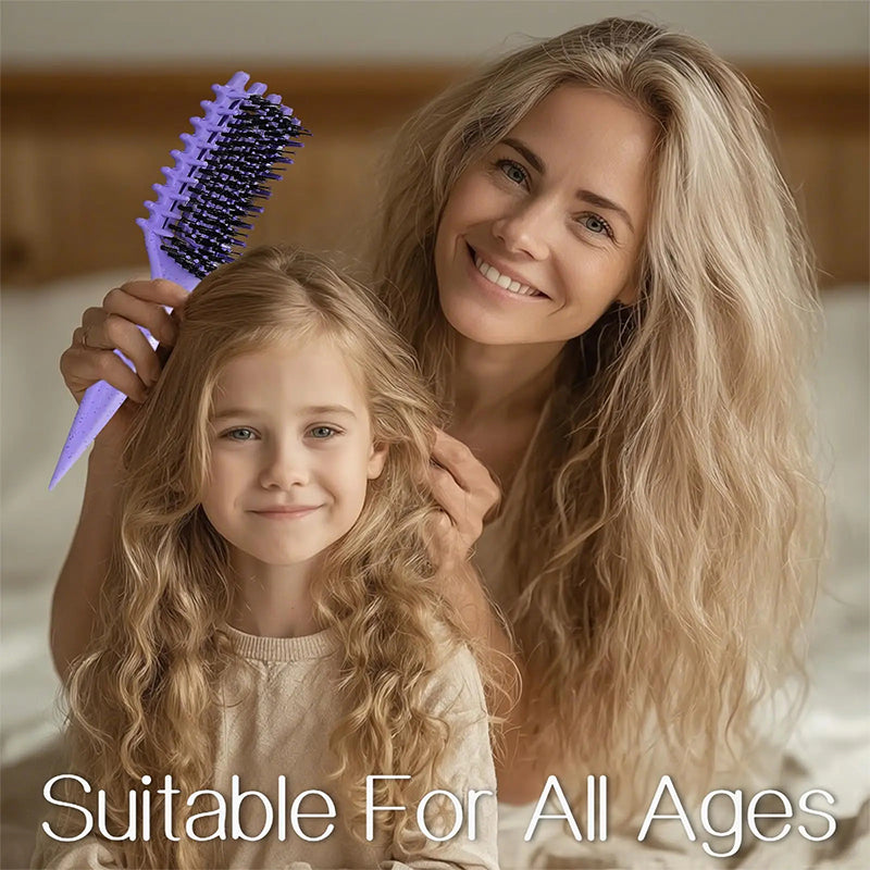 🌀🪮 Brosse à ventilation spécial boucles | Démêlage sans douleur, préserve la forme des cheveux crépus et ondulés ✅