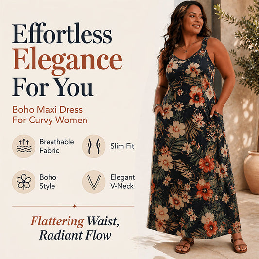 🎉 OFFRE LIMITÉE -50% ! 👗 Robe Maxi Sans Manches Col V Grande Taille – Silhouette Fluide & Design Élégant Jusqu’au Sol – Parfaite pour l’Été et les Occasions Spéciales 🌸✨
