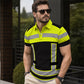 📢📢50 % DE RÉDUCTION !!⏰Chemise manches courtes réfléchissante haute visibilité pour homme
