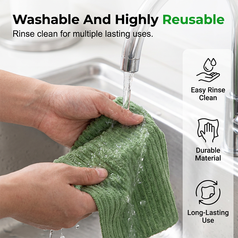 📢 50% DE RÉDUCTION ! ⏰ Rouleau de Chiffons Nettoyants Jetables – Microfibre – Détachables & Ultra-Absorbants for Cuisine