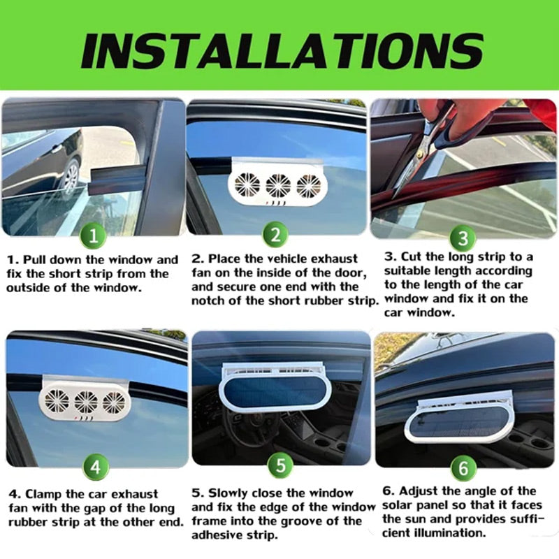📢📢50 % DE RÉDUCTION !! ⏰Ventilateur d'extraction solaire à circulation d'air pour voiture - Artefact de refroidissement