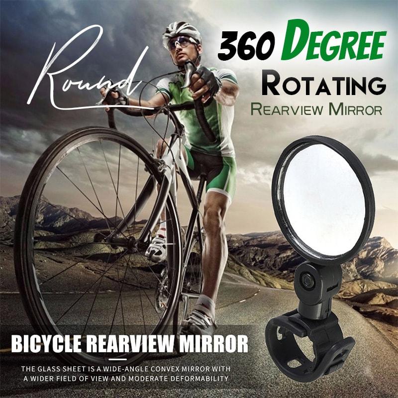 🚴 Rétroviseur Vélo Pivotant 360° — Miroir Convexe, Installation Facile, Rond ou Ovale, Moto & Vélo Électrique 🔎