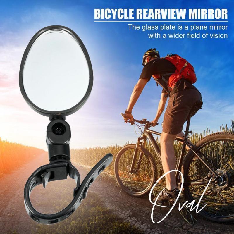 🚴 Rétroviseur Vélo Pivotant 360° — Miroir Convexe, Installation Facile, Rond ou Ovale, Moto & Vélo Électrique 🔎