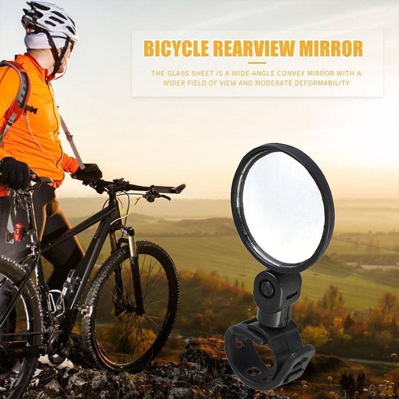 🚴 Rétroviseur Vélo Pivotant 360° — Miroir Convexe, Installation Facile, Rond ou Ovale, Moto & Vélo Électrique 🔎