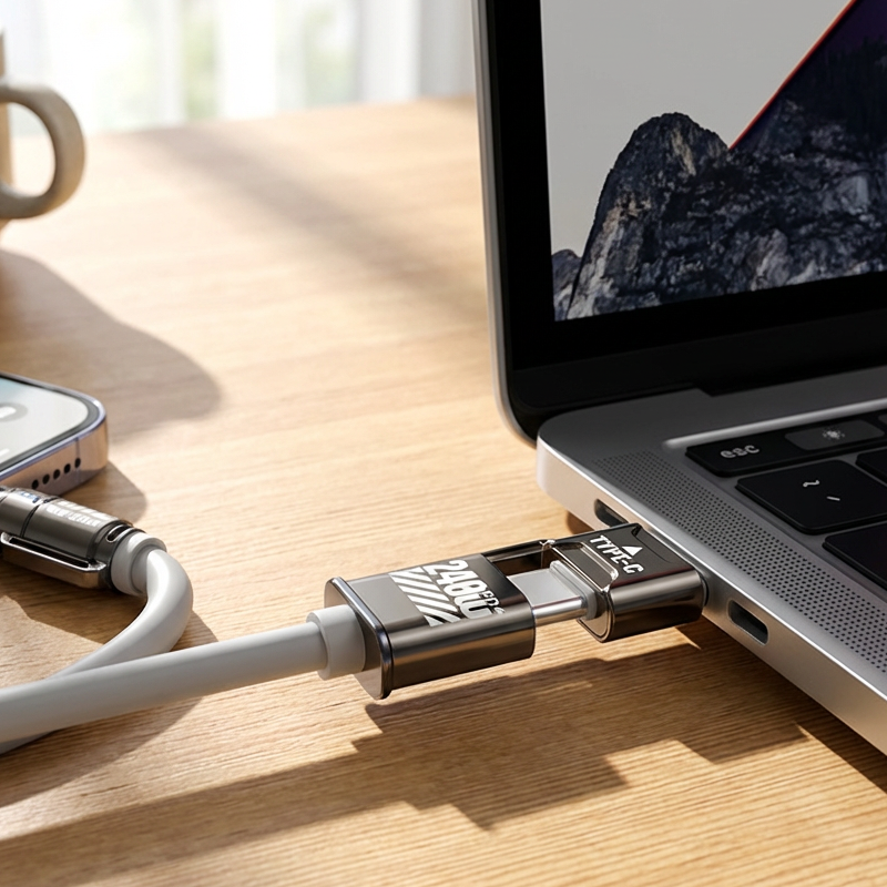 🔥‑50% PROMO FLASH⚡ Câble de recharge rapide 4‑en‑1 haute puissance, multi‑appareils, transfert de données, usage quotidien voyage ✨📱