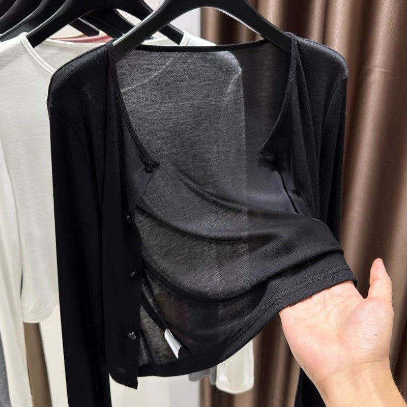 🌸 50% DE RÉDUCTION ! ☀️ Gilet Court & Léger – Boutonné Devant, Tissu Lyocell Doux & Respirant – Parfait à Superposer sur une Robe Slip ou un Haut – Idéal pour l’Été et la Mi-Saison 👗✨