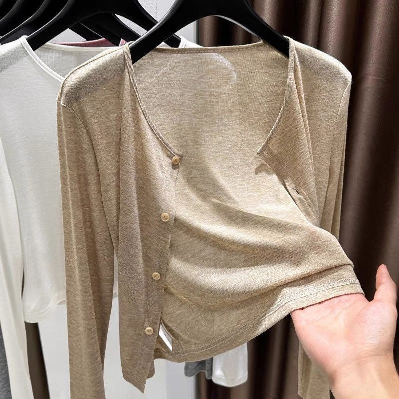 🌸 50% DE RÉDUCTION ! ☀️ Gilet Court & Léger – Boutonné Devant, Tissu Lyocell Doux & Respirant – Parfait à Superposer sur une Robe Slip ou un Haut – Idéal pour l’Été et la Mi-Saison 👗✨