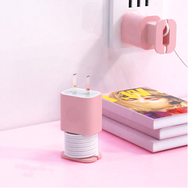 🔌 Protège-Chargeur en Silicone 2-en-1 — Anti-Casse, Anti-Emmêlement, Lavable, Léger & Portable, 4 Couleurs ✨