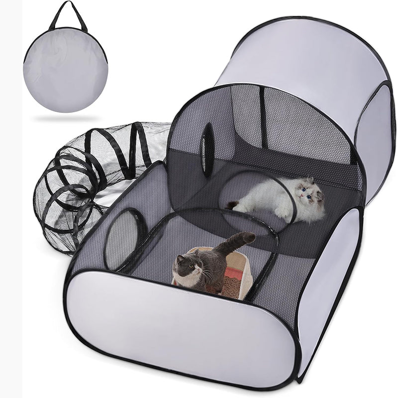 Grand tunnel pour chat pour jouer et se reposer