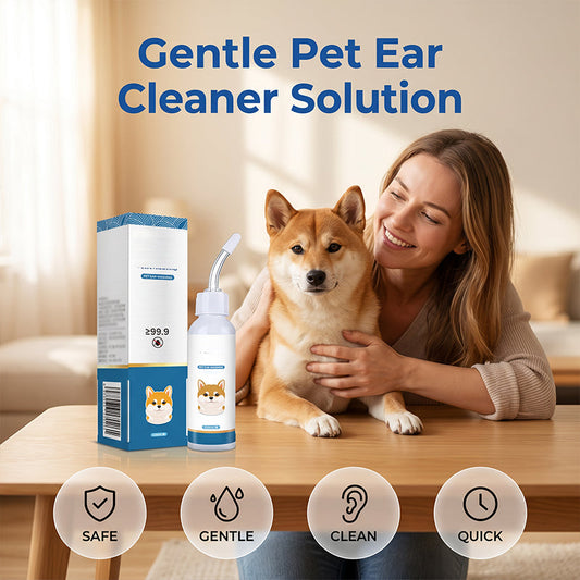 Solution nettoyante douce pour les oreilles des animaux de compagnie