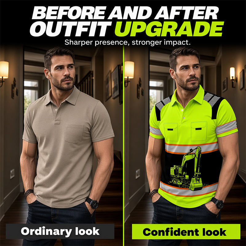 👕🚧 T-shirt homme motif pelleteuse – 25k+ vendus, imprimé résistant, coupe décontractée, idéal pour le travail, les loisirs ou les fans de gros engins 🏗️💪
