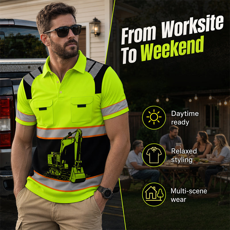 👕🚧 T-shirt homme motif pelleteuse – 25k+ vendus, imprimé résistant, coupe décontractée, idéal pour le travail, les loisirs ou les fans de gros engins 🏗️💪