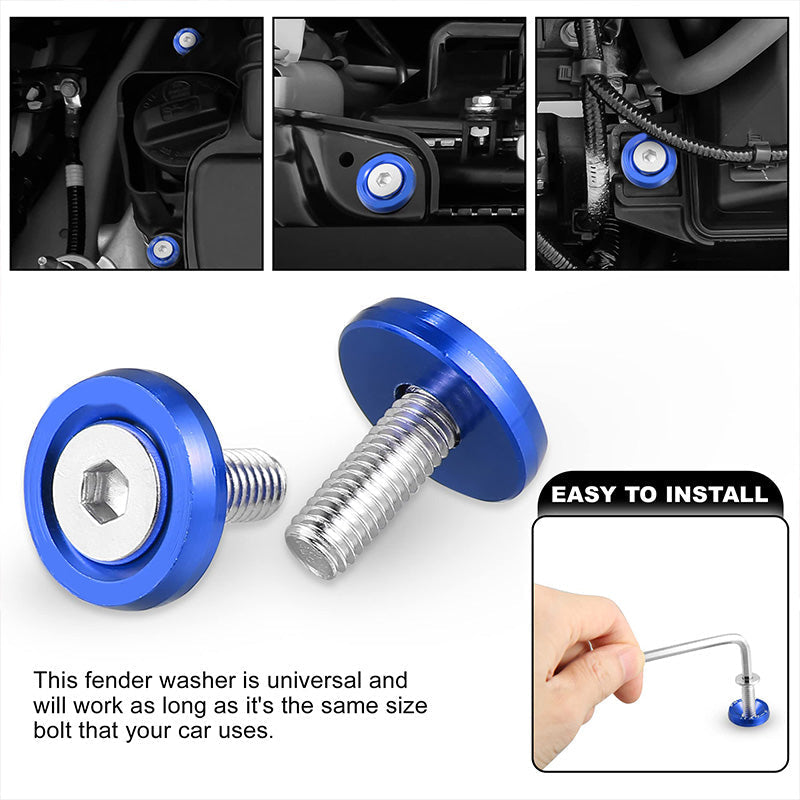📢 50% DE RÉDUCTION ! ⏰ 10 Pcs Entretoises à Vis Universelles pour Automobile – Alliage d’Aluminium, Dimensions de Précision & Multifonction – Idéales pour Pare-Chocs, Plaques d’Immatriculation et Panneaux de Garniture – 8 Couleurs Disponibles 🚗🔧✨