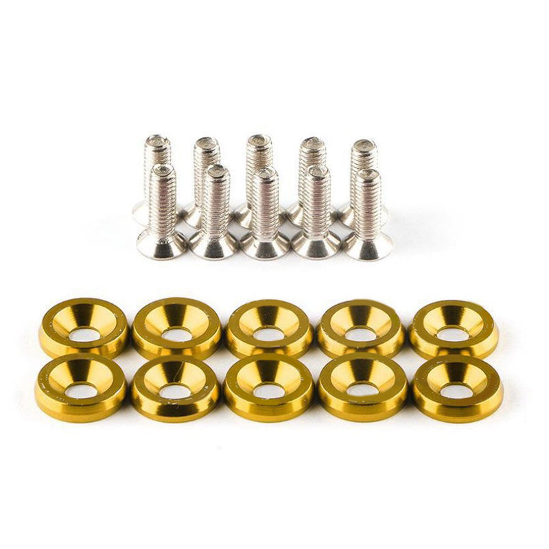 📢 50% DE RÉDUCTION ! ⏰ 10 Pcs Entretoises à Vis Universelles pour Automobile – Alliage d’Aluminium, Dimensions de Précision & Multifonction – Idéales pour Pare-Chocs, Plaques d’Immatriculation et Panneaux de Garniture – 8 Couleurs Disponibles 🚗🔧✨