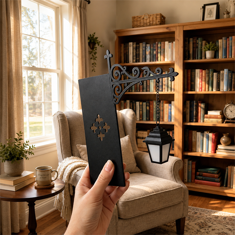 Serre-livres Lampadaire Rétro Miniature avec Lumière