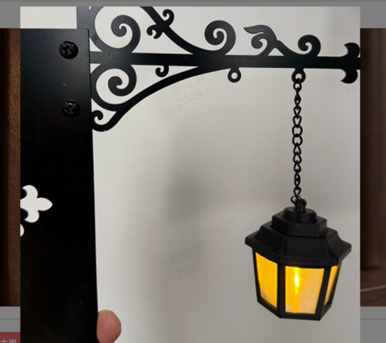 Serre-livres Lampadaire Rétro Miniature avec Lumière