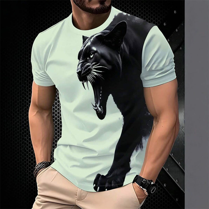 🔥 50% DE RÉDUCTION ! 🌿 T-Shirt à Imprimé Graphique Respirant pour Homme – Coupe Athlétique, Séchage Rapide & Impression Numérique Résistante – Idéal pour le Sport et le Quotidien 🐆