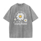 👗 50 % DE RÉDUCTION ! 🌸T-Shirt Unisexe Imprimé Marguerite Vintage Lavé Coupe Ample
