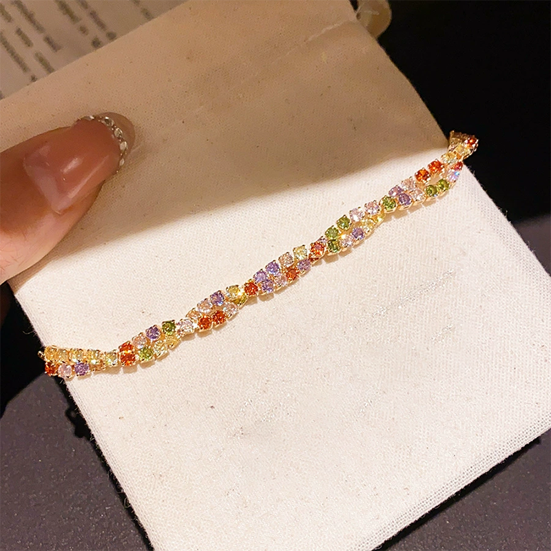 📢📢50% DE RÉDUCTION !! ⏰Bracelet Ajustable Rétro Entrelacé Multicolore en Zircon pour Femme