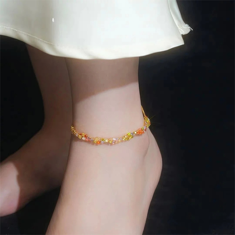 📢📢50% DE RÉDUCTION !! ⏰Bracelet Ajustable Rétro Entrelacé Multicolore en Zircon pour Femme