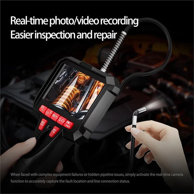 📢 50% DE RÉDUCTION ! ⏰ Endoscope Automobile Portable 6mm avec Caméra Articulée – Sonde Ultra-Fine, Objectif Bidirectionnel & Moniteur Intégré – Idéal pour l’Inspection Moteur et les Diagnostics 🚗
