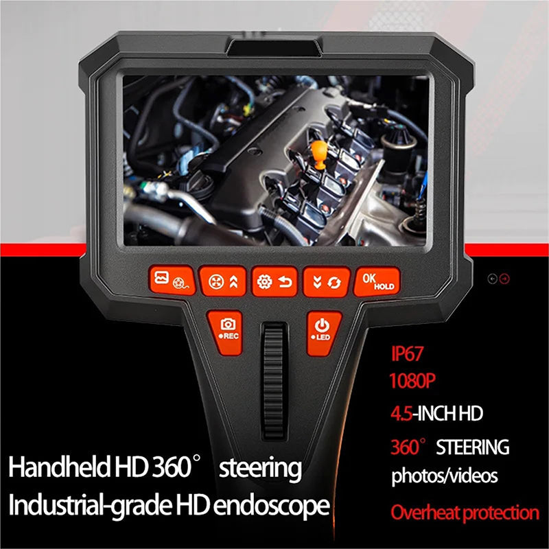 📢 50% DE RÉDUCTION ! ⏰ Endoscope Automobile Portable 6mm avec Caméra Articulée – Sonde Ultra-Fine, Objectif Bidirectionnel & Moniteur Intégré – Idéal pour l’Inspection Moteur et les Diagnostics 🚗